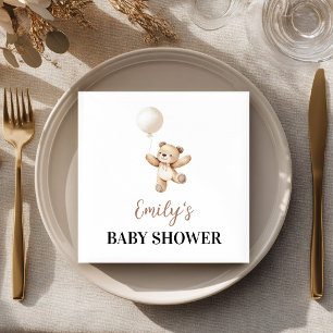 Teddy-Bär-Ballon-Baby-Shower-Servietten Serviette