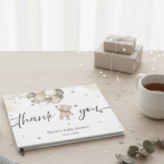 Teddy-Bär-Ballon-Folie-Baby-Party-Gästebuch Gästebuch