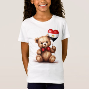 Teddy Bär & Ballon mit der ägyptischen Fahne. T-Shirt