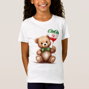 Teddy Bär & Ballon mit der iranischen Flagge. T-Shirt