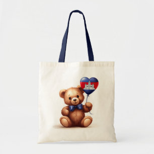 Teddy Bär & Ballon mit der kambodschanischen Flagg Tragetasche