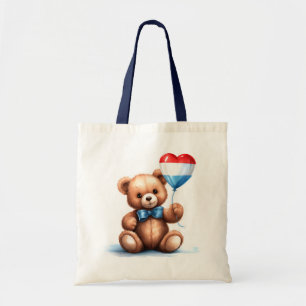 Teddy Bär & Ballon mit der Luxemburger Flagge. Tragetasche