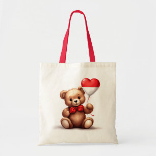 Teddy Bär & Ballon mit der Monaco Fahne. Tragetasche