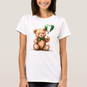 Teddy Bär & Ballon mit der nigerianischen Flagge. T-Shirt