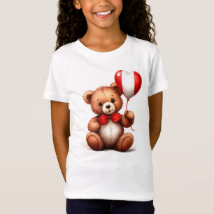 Teddy Bär & Ballon mit der peruanischen Flagge. T-Shirt