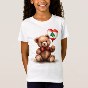 Teddy Bär & Ballon mit libanesischer Flagge. T-Shirt
