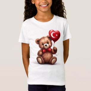Teddy Bär & Ballon mit türkischer Flagge. T-Shirt