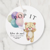 Teddy Bär Ballons - Pop! Geschenkanhänger (Rückseite)