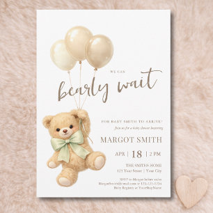 Teddy-Bär-Balloons, auf die wir kaum warten können Einladung
