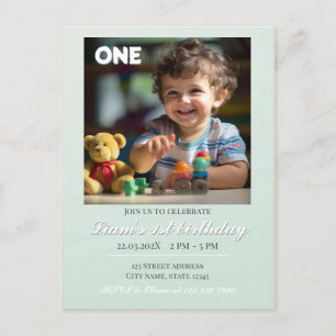 Teddy Bar Balloons Kinder Foto Geburtstag Postkarte