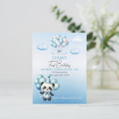 Teddy Bar Balloons Kinder Foto Geburtstag Postkarte (Stehend Vorderseite)