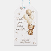 Teddy Bar Balloons Vielen Dank Beary Much Geschenkanhänger (Vorderseite)