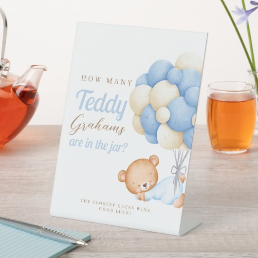 Teddy Bar Balloons wie viele Grahams Sockelschild (In Situ)