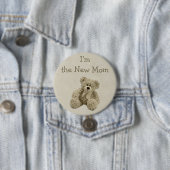 Teddy-Bär bin ich die Mutteren-Baby-Dusche Button (Beispiel)