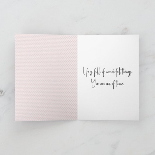 Teddy Bar Birthday on Hearts Karte (Innenseite)