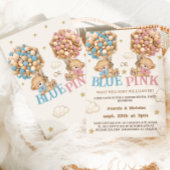 Teddy Bär Blau oder Rosa Geschlechtsenthüllung Einladung