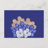 Teddy Bär blaue Ballonbücher für Baby Begleitkarte (Rückseite)