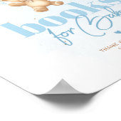 Teddy Bär blaue Ballons Baby Books for baby Poster (Ecke)