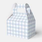 Teddy-Bär Blaue Gingham-Geschenkbox Geschenkschachtel (Rückseite)