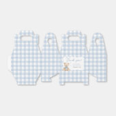 Teddy-Bär Blaue Gingham-Geschenkbox Geschenkschachtel (Ungefaltet)