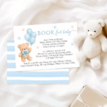 Teddy Bär Blaues Schleifen Ballons Buch Für Baby S