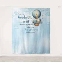 Teddy Bär bläulich-beige Heißluftballonjunge