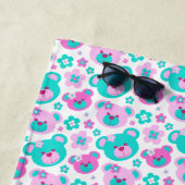 Teddy Bär Blume Rosa Aqua Handtuch (Beispiel)
