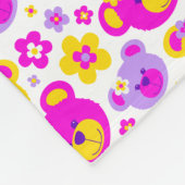 Teddy Bär Blume rosa gelbe Decke (Ecke)