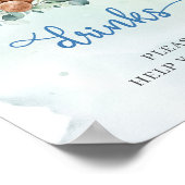 Teddy Bär Blumengetränke Poster (Ecke)