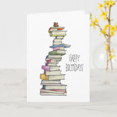 Teddy Bar Books Card Karte (Gelbe Blume)