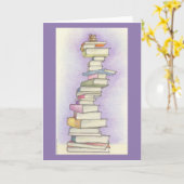 Teddy Bar Books Card Karte (Gelbe Blume)