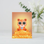 Teddy Bar - Candy Orange Postkarte (Stehend Vorderseite)