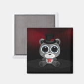 Teddy Bar - Classy Gray Magnet (Vorderseite/Rückseite)
