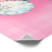 Teddy Bär Cuddles Baby rosa Druck Poster (Ecke)