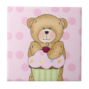 Teddy Bar Cupcake Party Fliese