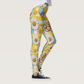 Teddy Bär Daisy Garten Muster (11) Leggings (Rechts)