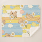 Teddy Bär Daisy Garten Muster (13) Sherpadecke (Vorderseite (Horizontal))