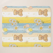 Teddy Bär Daisy Garten Muster (14) Sherpadecke (Vorderseite (Horizontal))
