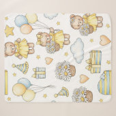 Teddy Bär Daisy Garten Muster (15) Sherpadecke (Vorderseite (Horizontal))