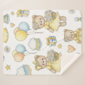 Teddy Bär Daisy Garten Muster (17) Sherpadecke (Vorderseite (Horizontal))