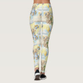 Teddy Bär Daisy Garten Muster (2) Leggings (Rückseite)