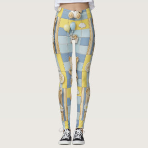 Teddy Bär Daisy Garten Muster (7) Leggings