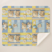 Teddy Bär Daisy Garten Muster (7) Sherpadecke (Vorderseite (Horizontal))
