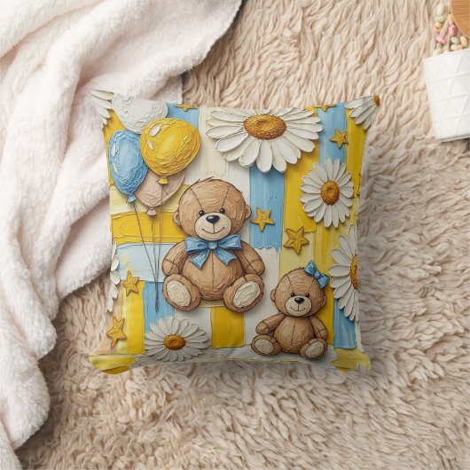 Teddy Bär Daisy Gartenmuster (11) Kissen (Decke)