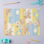 Teddy Bär Daisy Gartenmuster (12) Seidenpapier (Basteln)