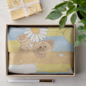 Teddy Bär Daisy Gartenmuster (12) Seidenpapier (Geschenk)