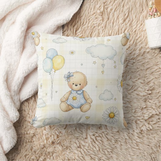 Teddy Bär Daisy Gartenmuster (15) Kissen (Decke)