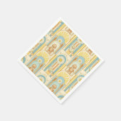 Teddy Bär Daisy Gartenmuster (6) Serviette (Ecke)