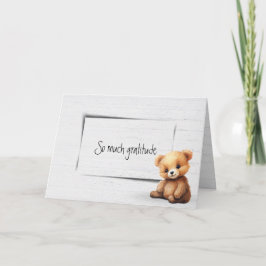 Teddy Bar Dankbarkeit Karte