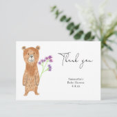 Teddy Bär danke Babydusche (Stehend Vorderseite)